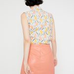 orange-faux-lΜΜeather-mini-skirt-with-pockets