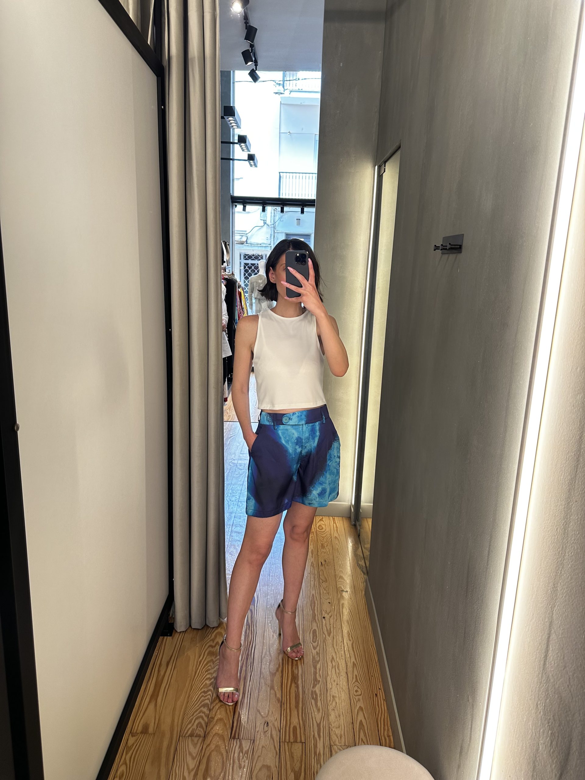 IMG_7929 Blue Fire Shorts - Image 1