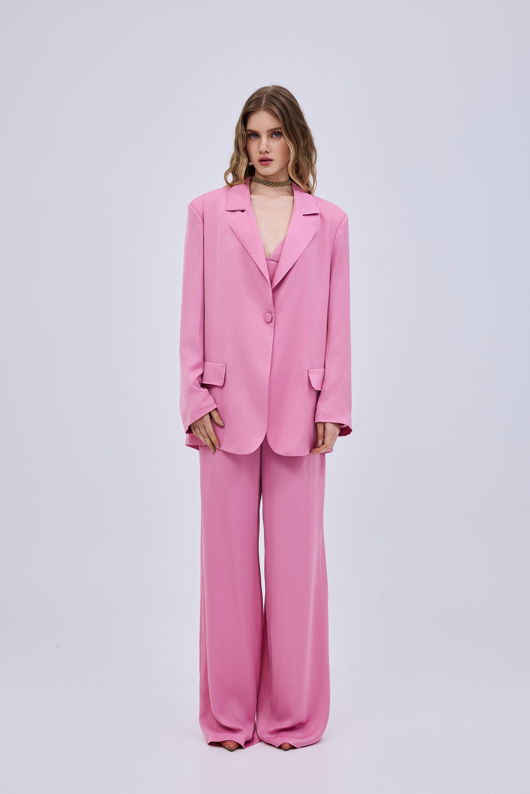 Y8A0570-scaled Satin Pink Blazer - Image 1