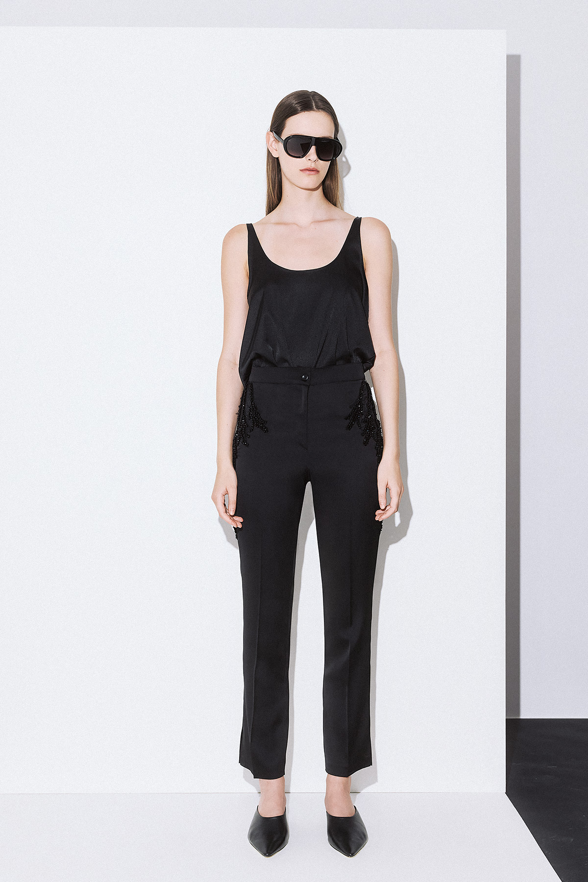 2026_07_22-Dolce-Domenica1005 Margot Embellished Satin Trouser - Image 1