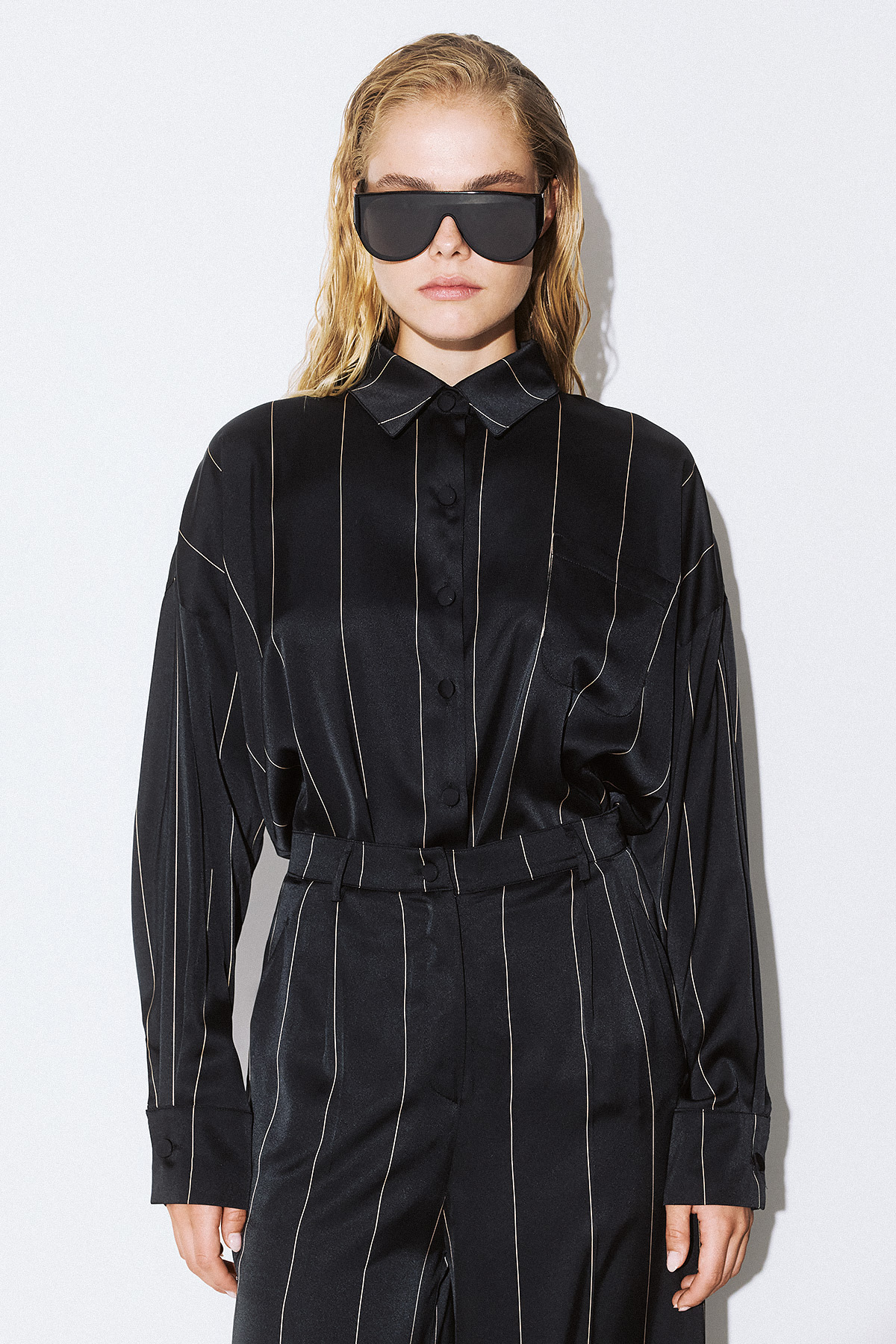 2026_07_22-Dolce-Domenica1406 Harriet Satin Striped Shirt - Image 1