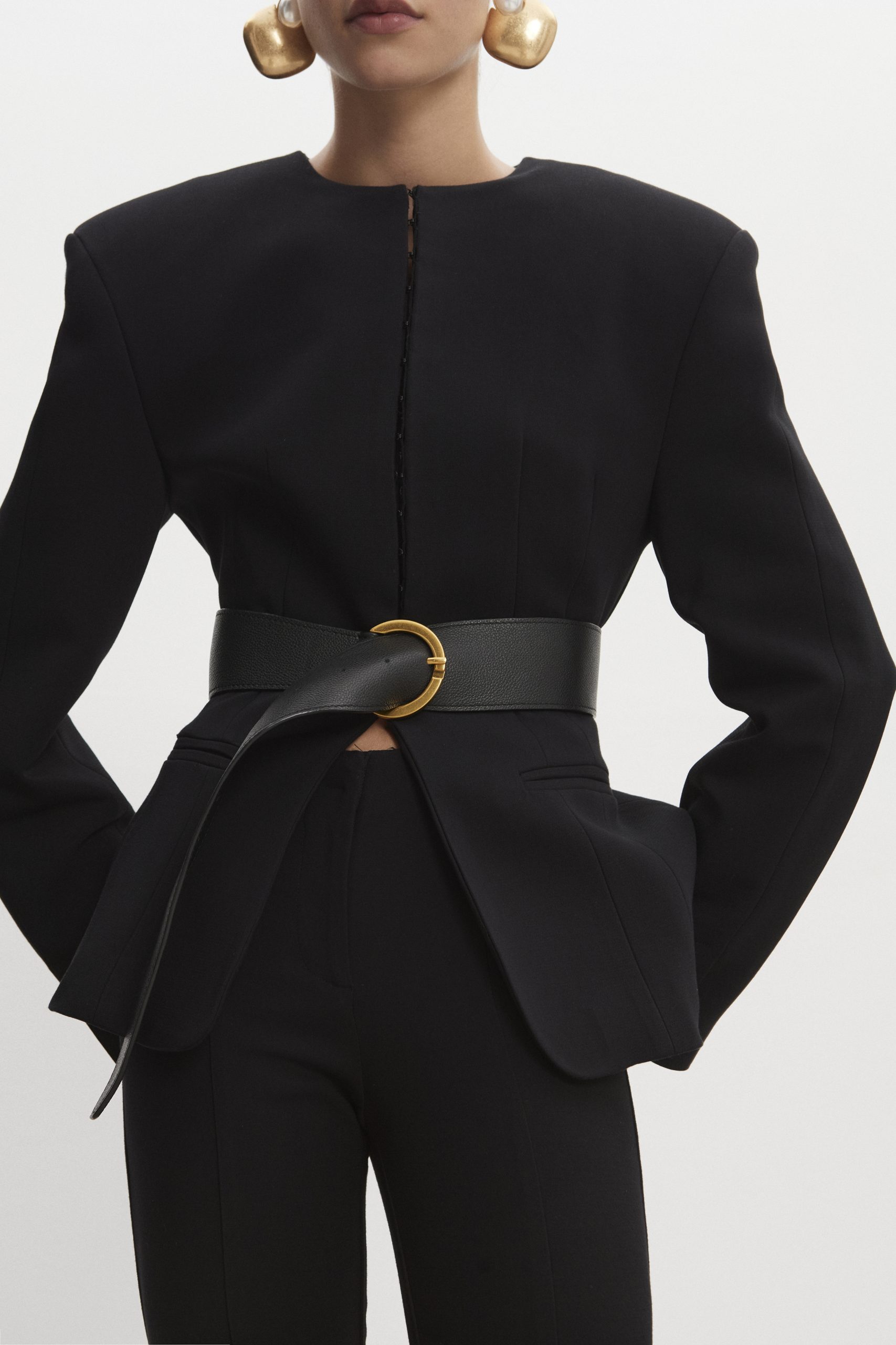 Nadia_Rapti_EshopPreFall_0115845 copy ZOE LEATHER BELT BLACK - Image 1